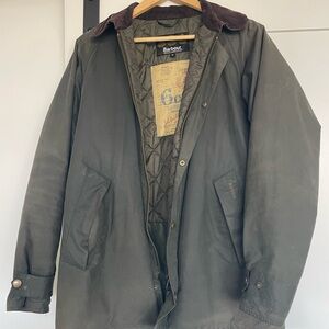 Barbour Green Military Field Jacket with Quilted Lining